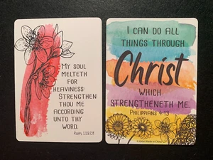 Scripture Card  PSALM  119:28   Bible Scripture  POCKET CARD - Picture 1 of 1