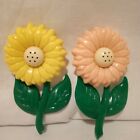 Vintage Ideal Ware Daisy Salt & Pepper Shakers Floral Made In USA 