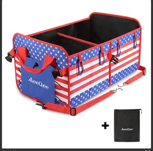 MeeQee All In One Trunk Organizer Red White And Blue Travel Sports Camping NEW - Picture 1 of 3