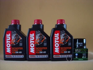 Motul Scooter Power 5W40 Öl + Ölfilter KYMCO Xciting 500 - 700 700i MyRoad - Bild 1 von 1