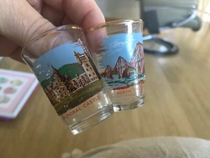 Vintage Scottish Souvenir Set of two Shot Glasses - Picture 1 of 1