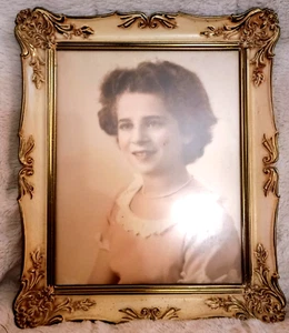 Foto d'epoca con cornice di una donna - foto 8x10 - Foto 1 di 2