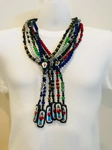 Rosario Santa Muerte 7 Potencias Criystal Rosenkranz Heiliger Tod 7 Kräfte - Bild 1 von 14