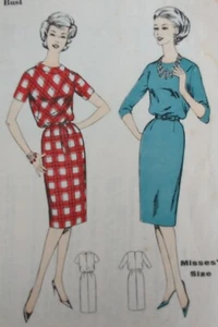Vintage 1950s Blackmore 9345 Easy Dress Sewing Pattern Bust 34" 87cm UNCUT - Picture 1 of 3