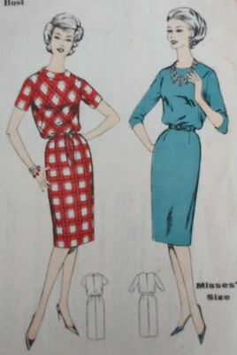 Vintage 1950s Blackmore 9345 Easy Dress Sewing Pattern Bust 34" 87cm UNCUT - Image 1 of 3