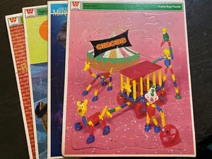 VINTAGE (1969) Frame-Tray Puzzle LOT of 4 Western Publishing Co Made in USA - Picture 1 of 9