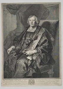 Pierre DREVET (1663-1738) "M. Leonardus Delamet" - Radierung nach Rigaud - Bild 1 von 1