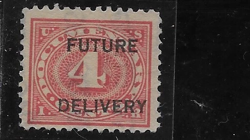 US Scott RC3, Revenue, Future Delivery, 4 Cent, 1918, Used, NG, F/VF - Image 1 of 1