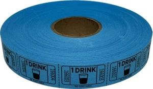 -roll of 2000 Blue Drink Tickets Single Roll Consecutively Numbered Raffle Ti... - Picture 1 of 1