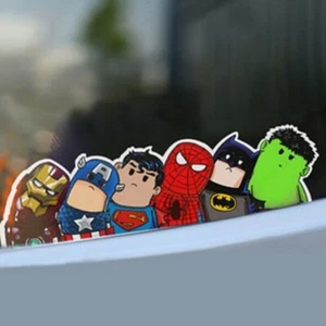 2 pegatinas de superhéroes 18x4 cm pegatinas grandes Batman Spiderman Superman Hulk - Imagen 1 de 5