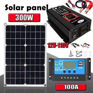Kit Pannello Solare Inverter 6000W 300W 12V 100A Caricabatterie con Controller Nuovo - Foto 1 di 9