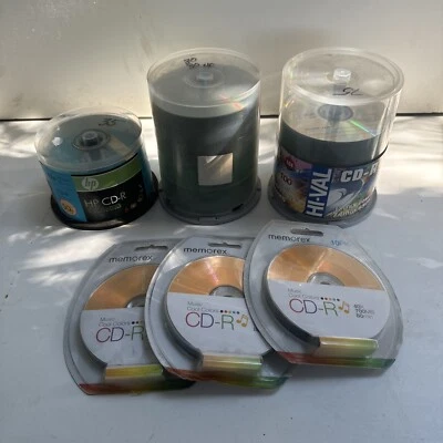 Mixed Lot of 240 Assorted Blank CDs with Storage Cases - Image 1 of 4