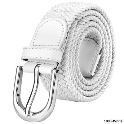 Cinturón trenzado elástico tejido elástico tejido de lona Falari para hombre y mujer Foto 1 de 2