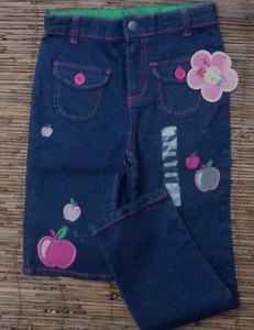 SPECIALTY GIRLS DESIGN WORK STRAIGHT COTTON DENIM JEANS ADJ. WAIST SZ 6 LIST $24 - Picture 1 of 3