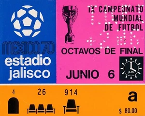 ENTRADA: MUNDIAL 1970 MÉXICO - Rumania v Checoslovaquia 06.06 @ Jalisco - Imagen 1 de 1