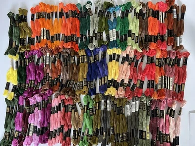 DMC & JP COATS Embroidery Floss  Mixed Lot of 159 Skeins NEW - Image 1 of 4