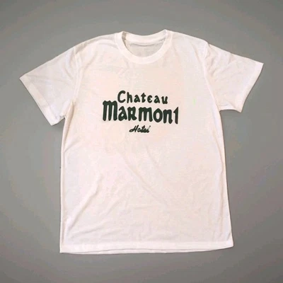 Camiseta de Hotel Chateau Marmont Años 70 Grande L Verde 43" Pecho Algodón Look De Colección Foto 1 de 3