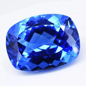 Impresionante zafiro azul corte cojín natural 99ct+ piedra preciosa certificada camboyana - Imagen 1 de 4