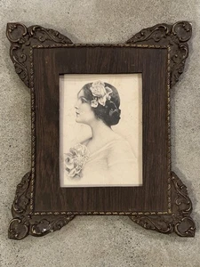 Antique 19th C Victorian Picture Frame Gold Carved Wood Ornate Gilt Portrait - Picture 1 of 3