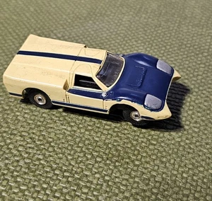 Aurora Thunderjet Tjet FORD J CAR White Blue Trim Slot HO For Parts - Picture 1 of 4
