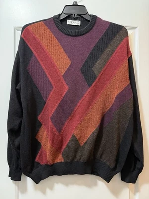 St. Croix Vintage USA Coogi Style 3D Knit Multicolor Pullover Sweater Mens L - Image 1 of 2