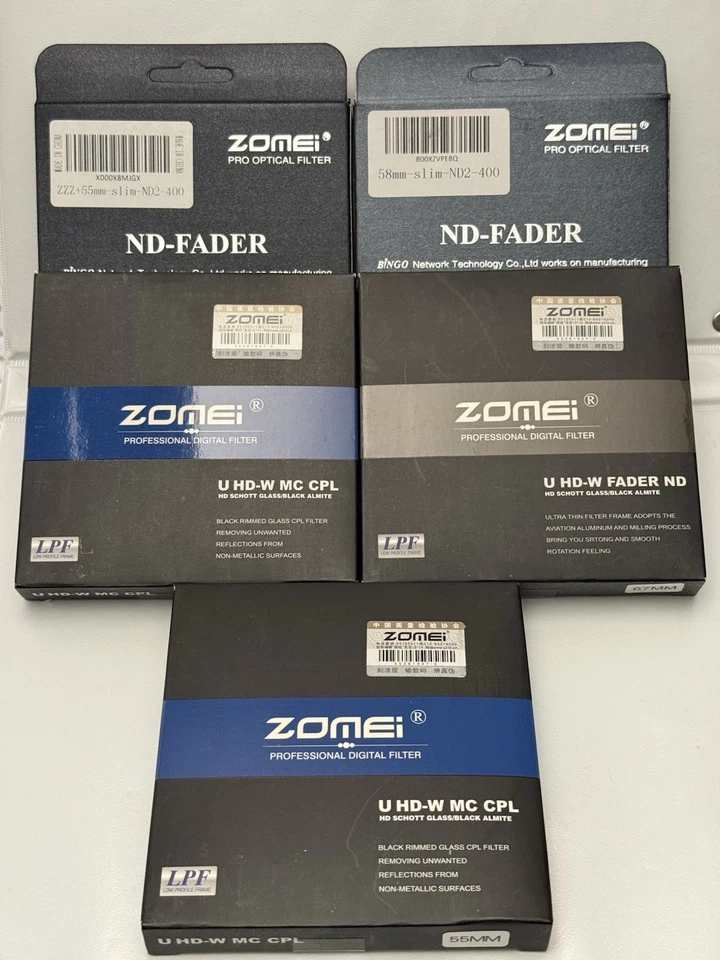 New Zomei Professional Filters, CPL, Variable Nd, Camera Filters - Image 1 of 4