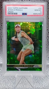 2024 Topps Sapphire Jessica Pegula Rookie Green Refractor /125 PSA 10 Pop 9 - Picture 1 of 2