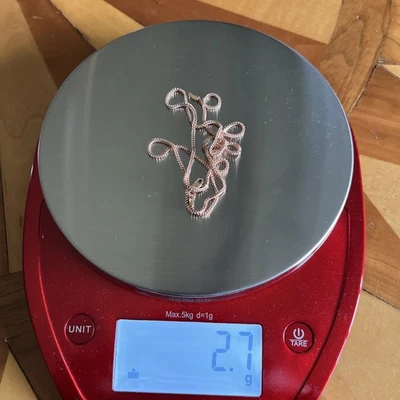 10K твердое розовое золото 1,5 мм Франко ссылка 22 дюйма длинное ожерелье красивый  - Изображение 1 из 3