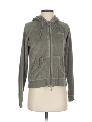 Moletom com capuz Vertigo Paris feminino cinza com zíper P - Imagem 1 de 4