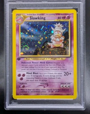 2000 Slowking Pokemon 14/111 Neo Genesis Holo 1st Edition PSA NM 7 W/ SWIRL 🌀 - Image 1 of 4