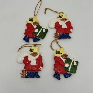 1983 PADDINGTON BEAR as Santa - ceramic - Schmid Christmas ornament  Lot Of 4 - Picture 1 of 9