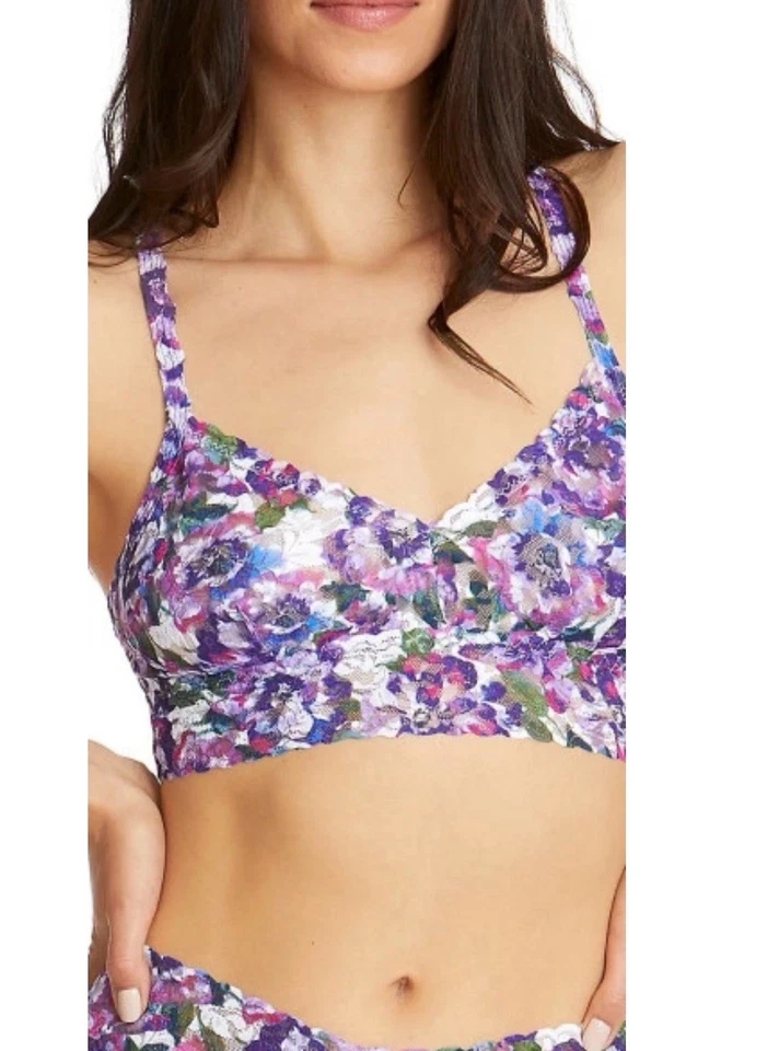 Bralette de encaje Hanky Panky púrpura pansy mediano nuevo con etiquetas precio de venta sugerido por el fabricante 68 USD Foto 1 de 4