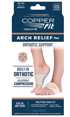 Copper Fit Health Arch Relief Plus with Built-In Orthotic Support Unisex- Beige - Image 1 of 4