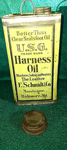 Scarce Vintage USG Harness Oil Can Empty