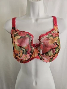 Freya Bra Womens Unpadded Underwire Floral Bra Size 36FF - Picture 1 of 7