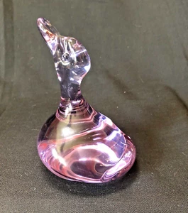 Glass Duck Figurine Neodymium Alexandrite Hand Blown Italy - Picture 1 of 12
