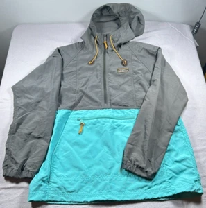 LL Bean Mountain Classic Anorak Windbreaker Women’s Size M Reg 1/4 Zip Gray - Picture 1 of 10