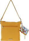 Samantha Brown To-Go Zip-Front Crossbody Yellow NEW 751-463