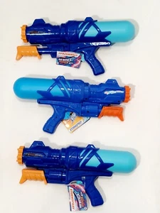 3 Pack Super Soaker NERF Squirt Guns Stormspray WATER GUN Blue Pump Action Toy - Picture 1 of 7
