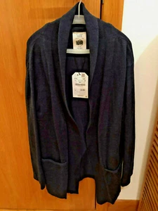 ZARA Boys, 9-10, Navy,Open Sweater with two pockets.Cotton/Nylon. NEW with Tags - Picture 1 of 12