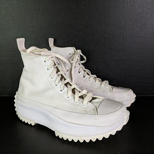 Converse Run Star Hike Triple White scarpa alta sneaker uomo 7 donna 8 5 lug