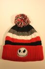 A NIGHTMARE BEFORE CHRISTMAS - RED BLACK GREY WHITE TOQUE HAT - ADULT SIZE (NEW)