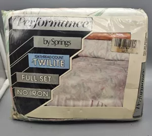 Full Sheet Set 4 Pc Performance by Springs 124Thread Twilite Floral Lillium - Picture 1 of 9