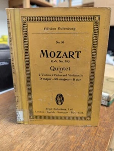 Mozart: Quintet in D major KV 593: Edition Eulenburg 50: Miniature Score - Picture 1 of 3