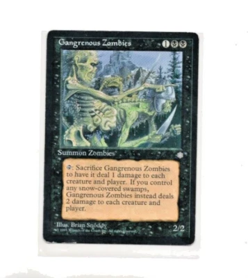 1995 Wizards Magic the Gathering Ice Age #NNO - Gangrenous Zombies - Image 1 of 2