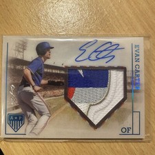 Evan Carter 1/1 patch auto Americas Pastime 