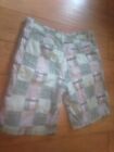Old Navy Plaid Shorts Men sz 34/22 Green Straight 100% Thick Cotton 