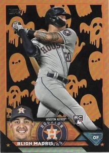 2023 Topps Update Series BLIGH MADRIS RC Orange/Black Ghosts Halloween - Picture 1 of 1