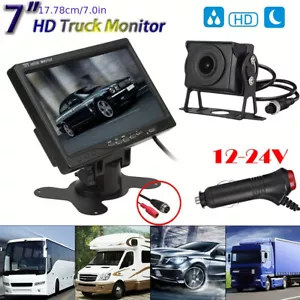 7" Car Monitor Night Vision Backup Rear View Camera Vehicle Parking Assistance - Picture 1 of 12