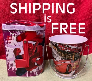 LOT of 2 ~~ MARVEL Spiderman Mailbox 6 x 4.5 & NitroAde Racer 4 x 5 (Tin Box.Co) - Picture 1 of 18